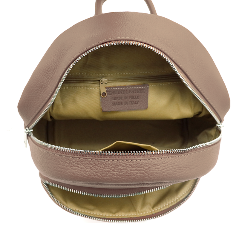 Neda természetes bőr hátizsák – rózsaszín hamu