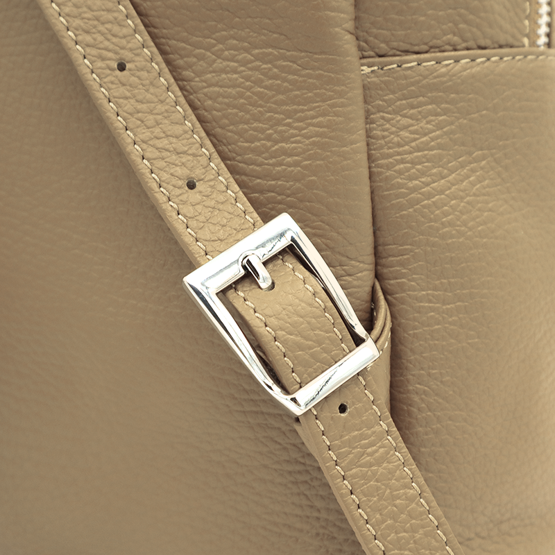 Neda természetes bőr hátizsák – világosbarna