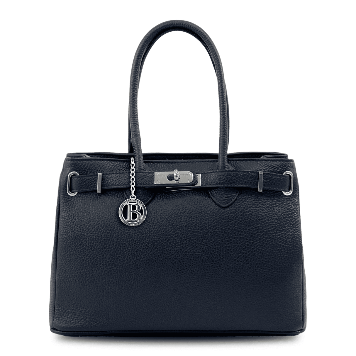 Luxus táska természetes bőrből Vivian - sötétkék