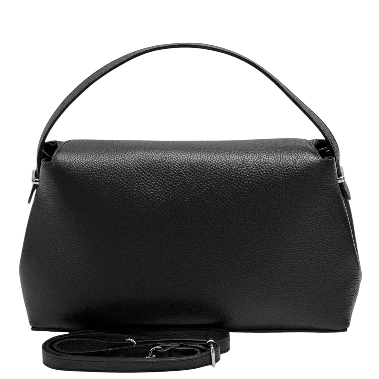 Természetes bőr női táska – fekete