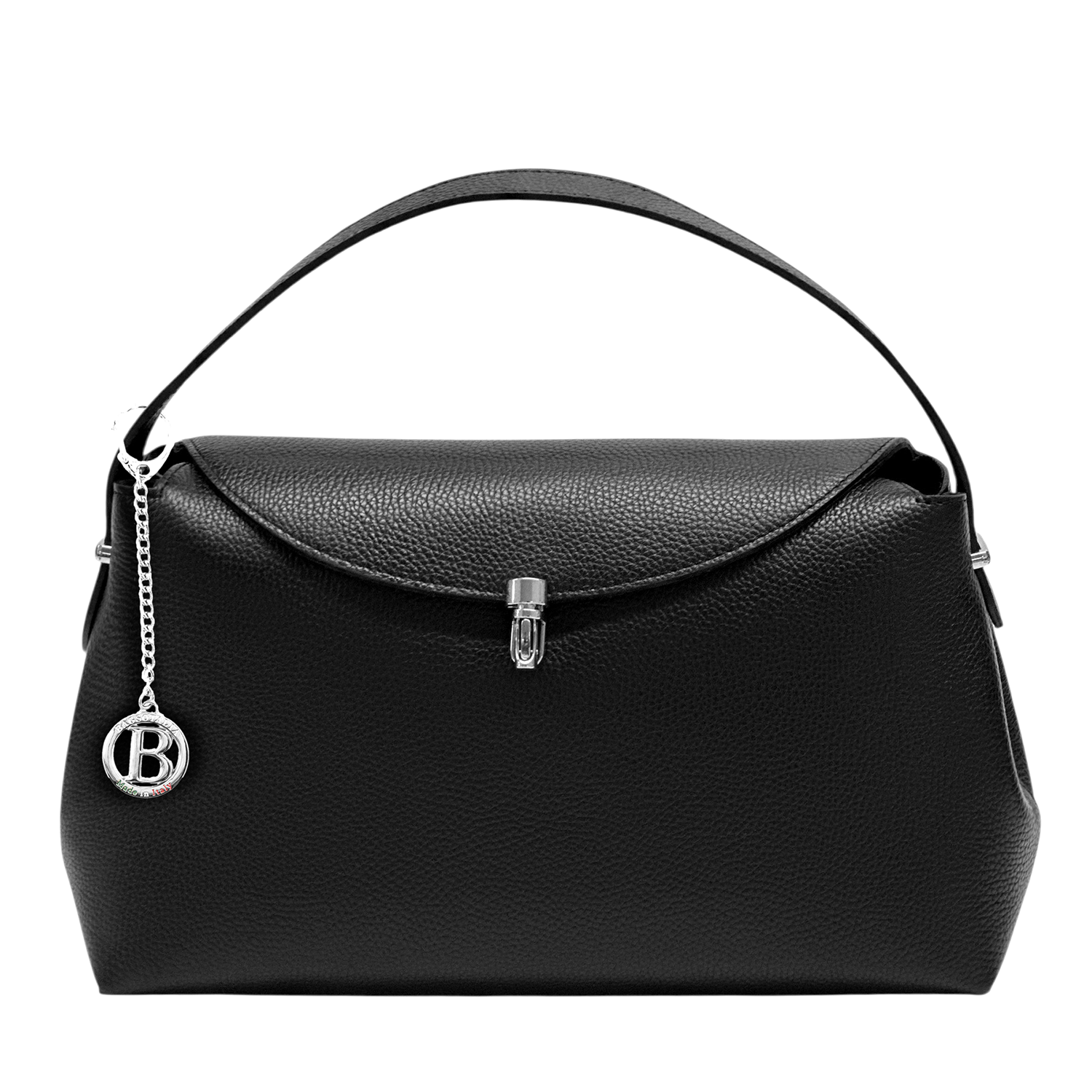 Természetes bőr női táska – fekete