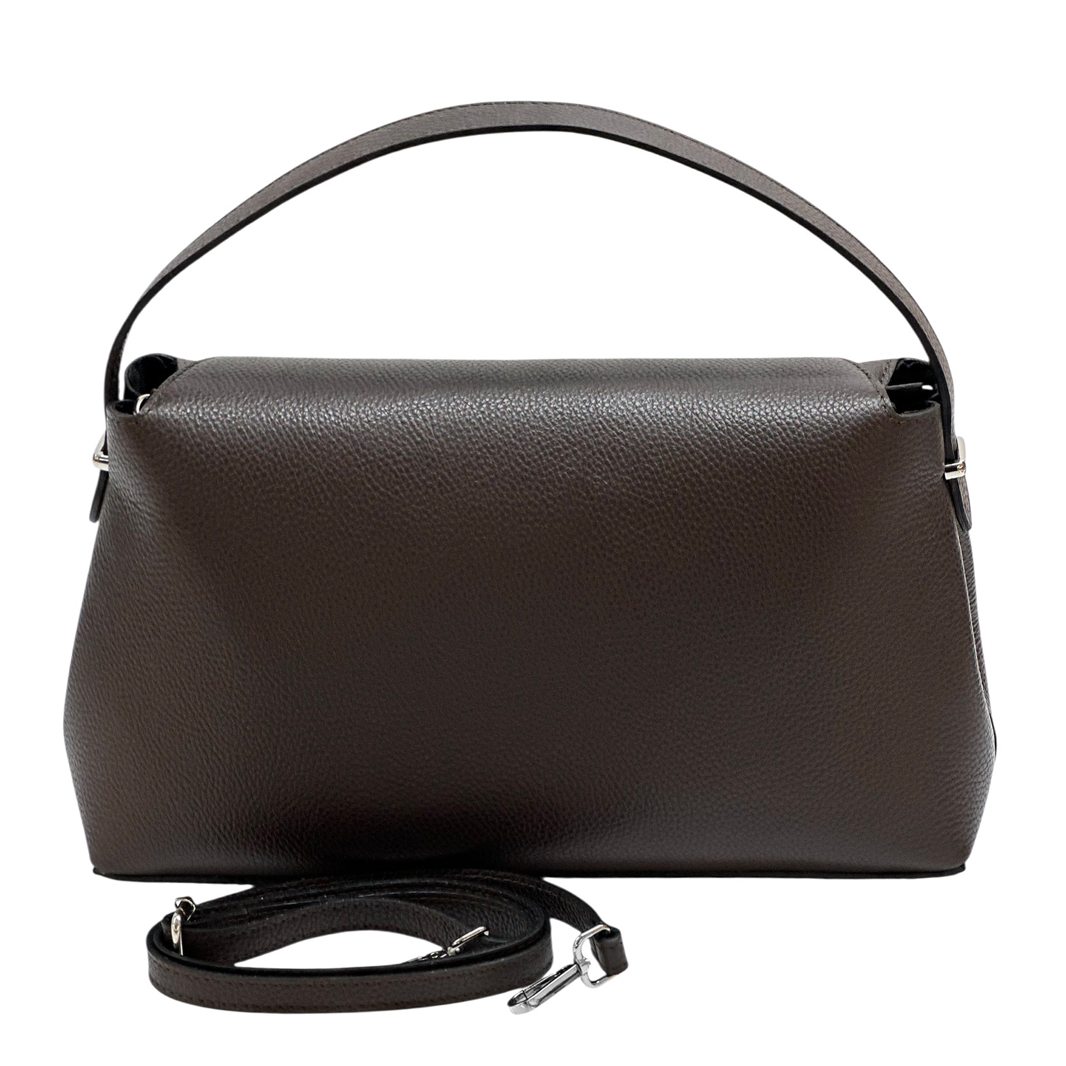 Természetes bőr női táska – sötétbarna