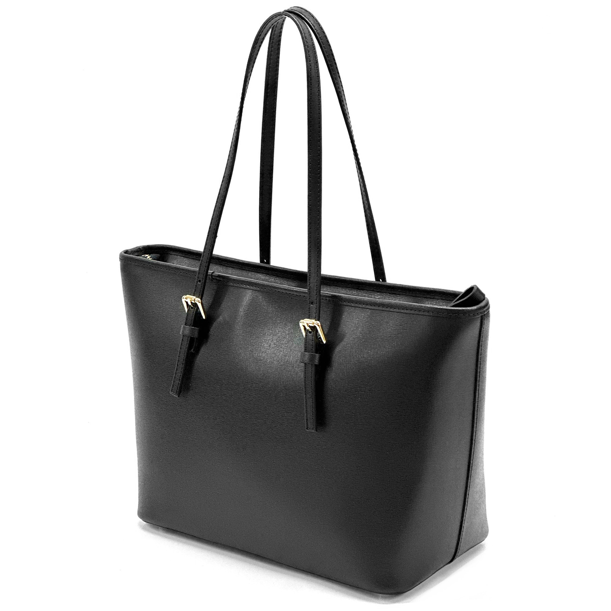 Nagy méretű női táska természetes bőrből – fekete