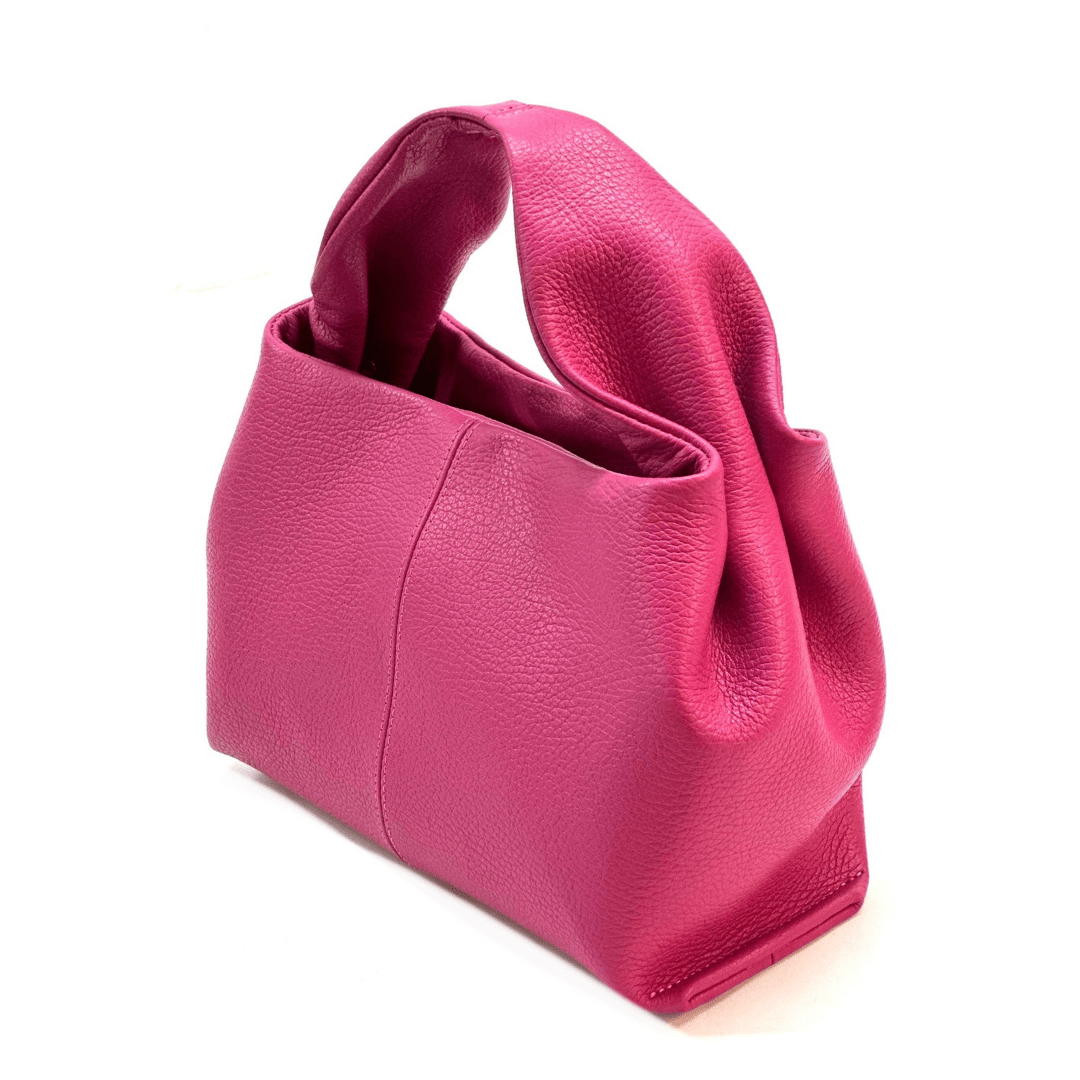 Eliana természetes bőr női táska - fukszia