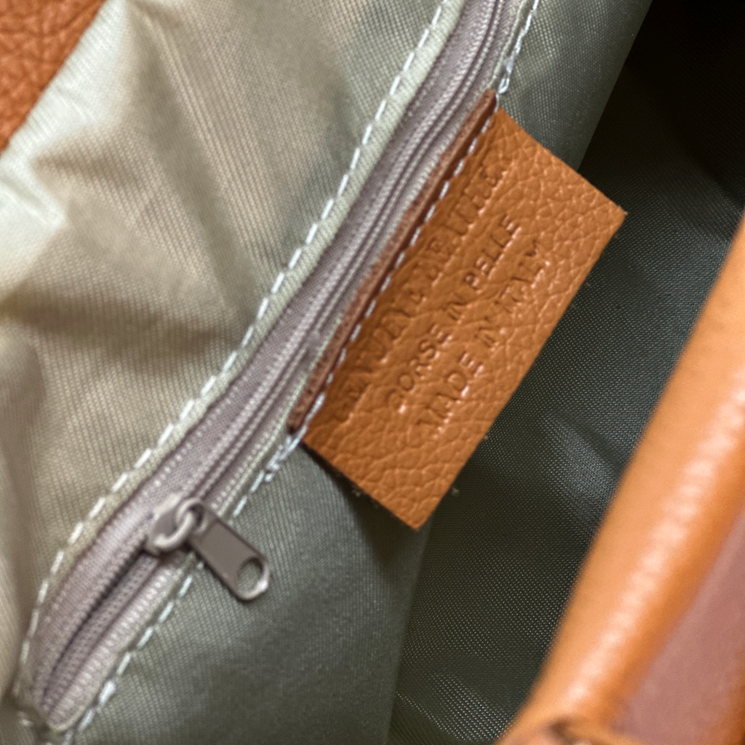 Női táska, természetes bőrből – kék