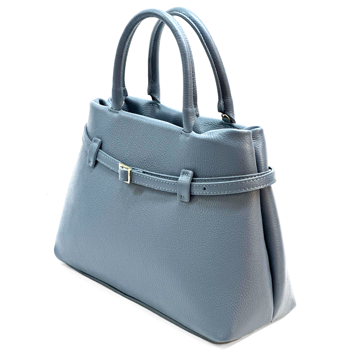 Női táska, természetes bőrből – kék