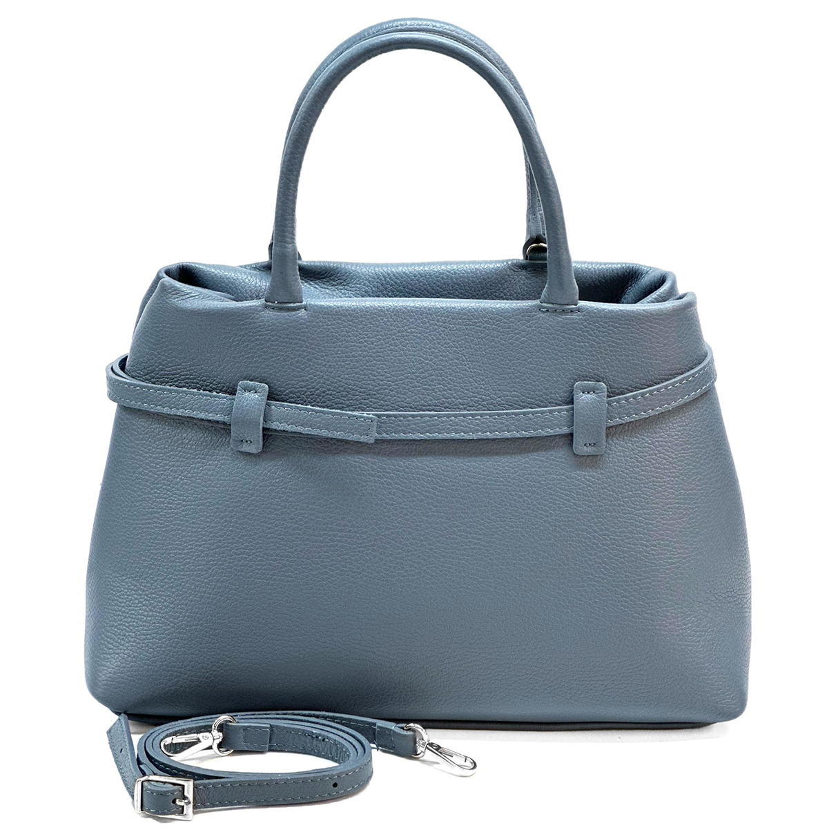 Női táska, természetes bőrből – kék