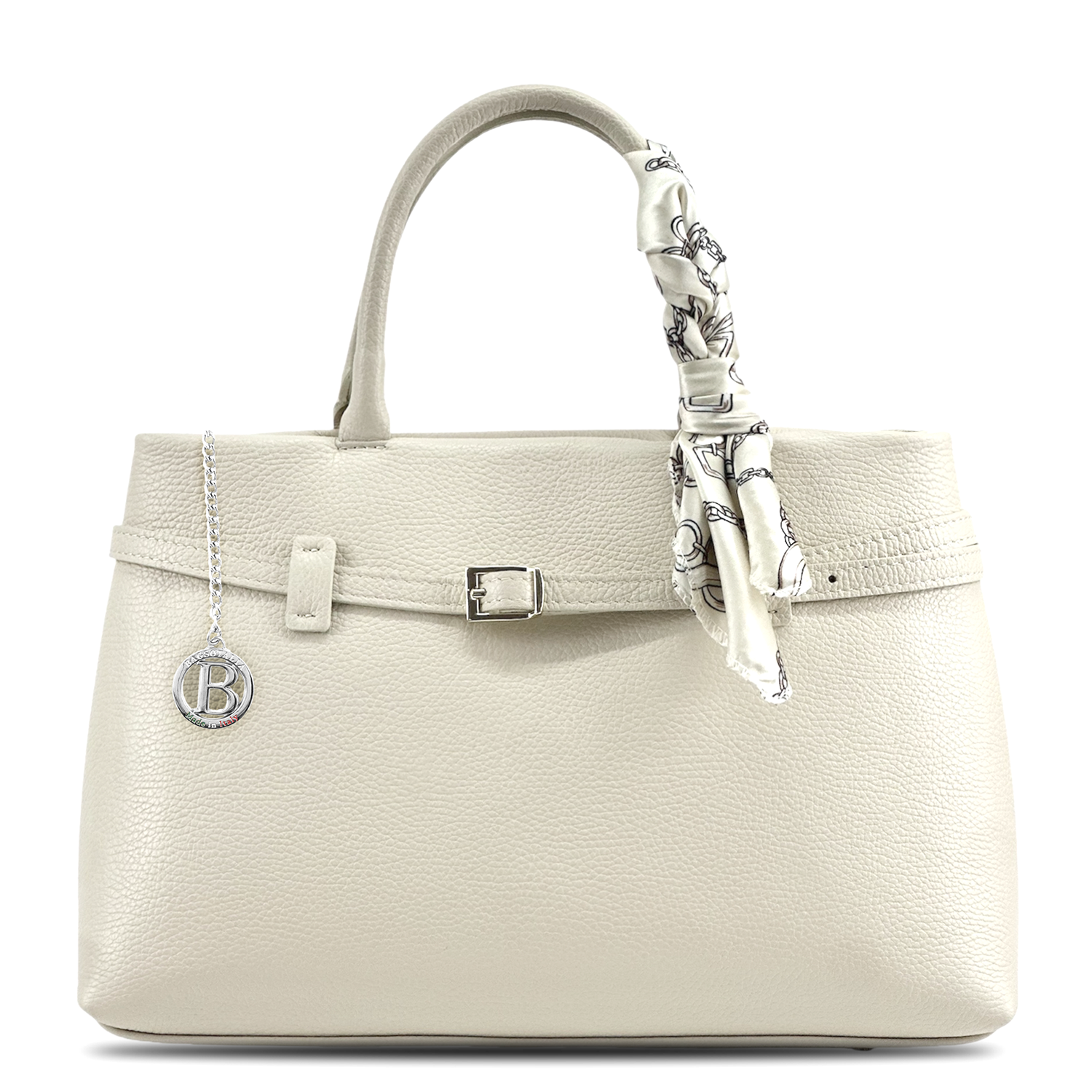 Női táska, természetes bőrből – bézs