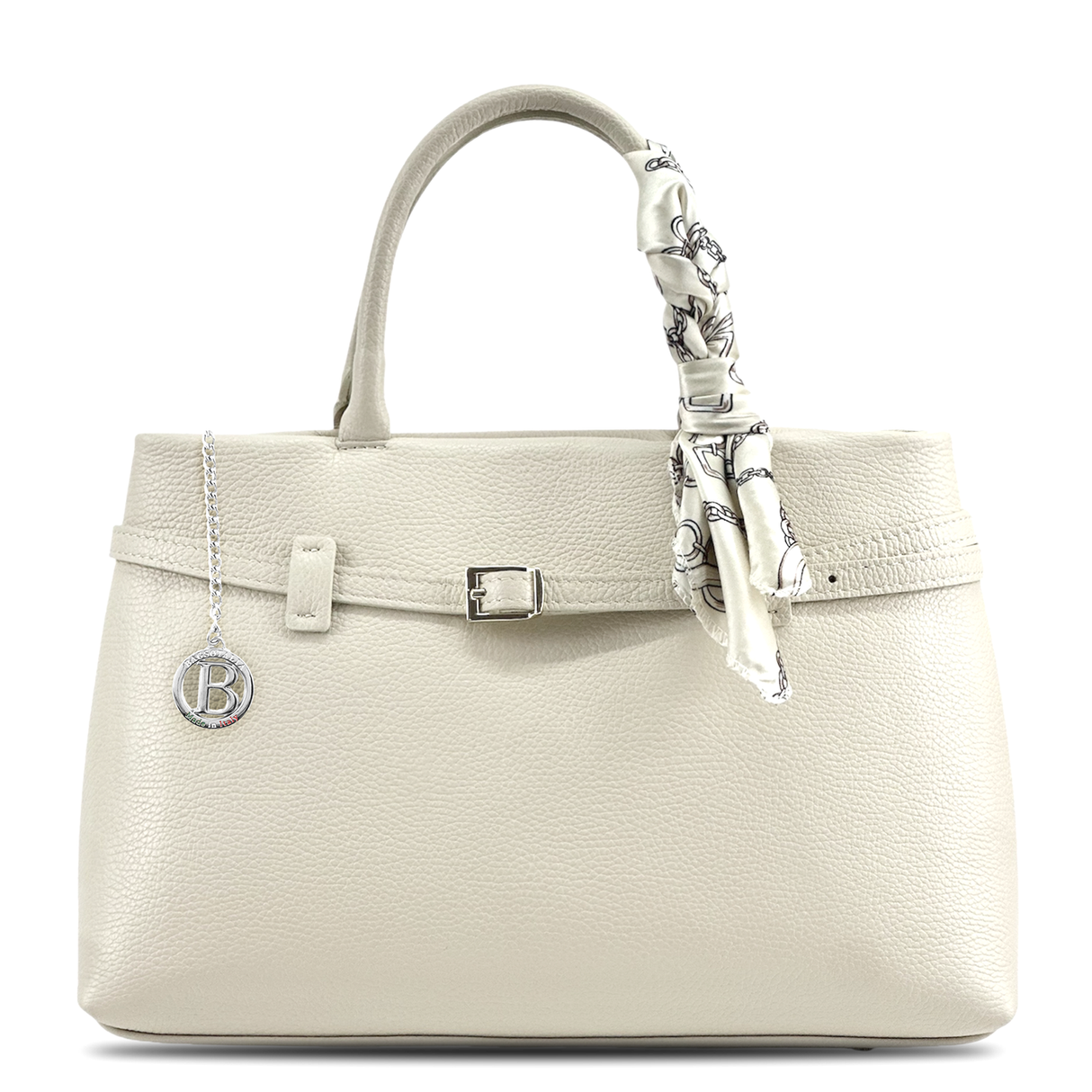 Női táska, természetes bőrből – bézs