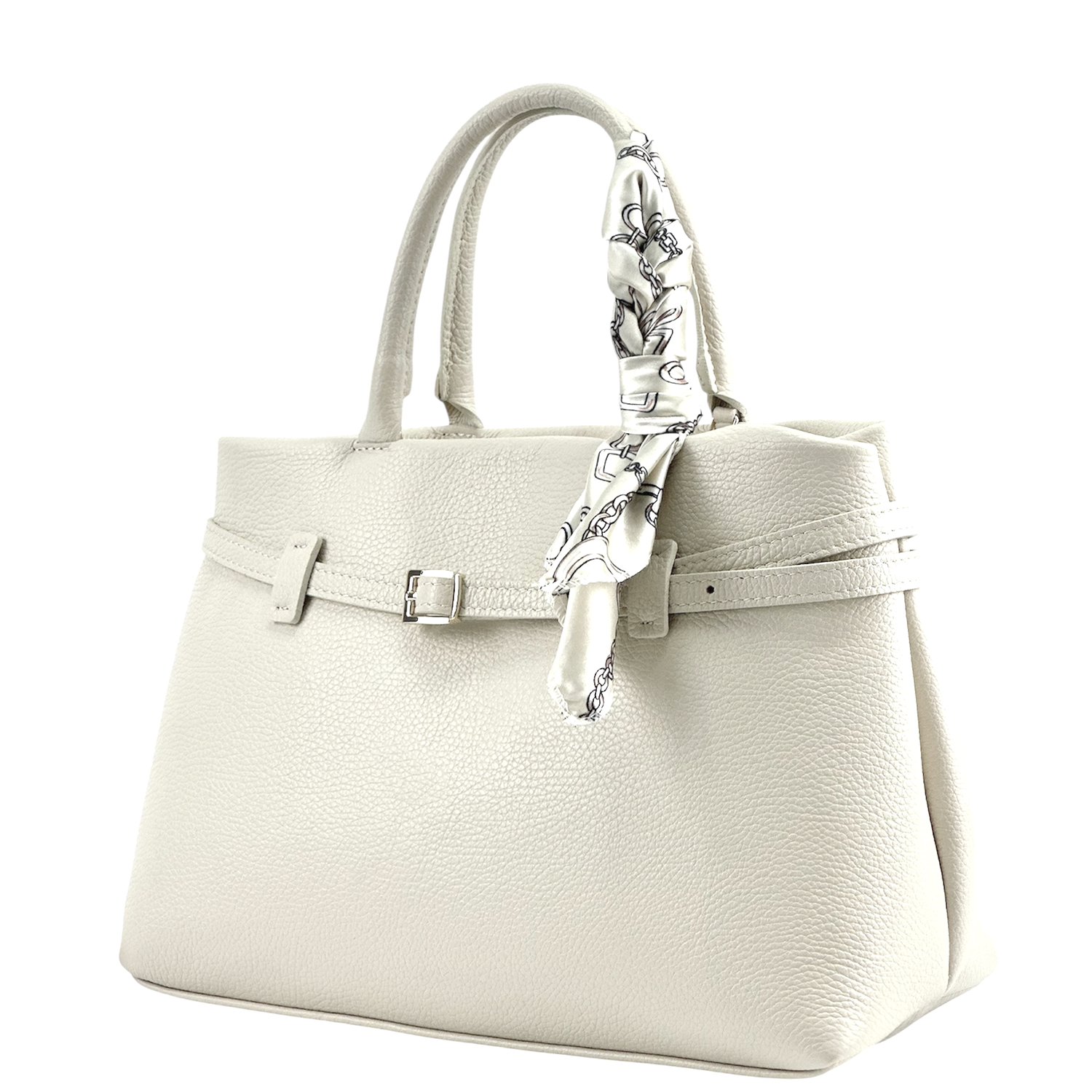 Női táska, természetes bőrből – bézs