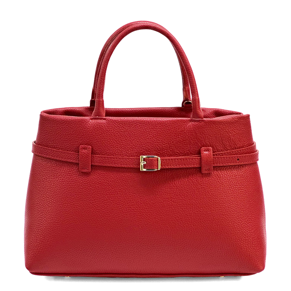 Női táska, természetes bőrből – piros