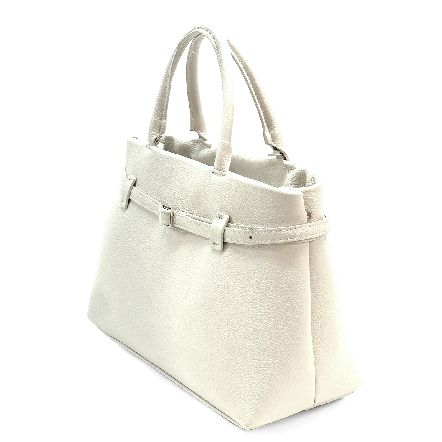 Női táska, természetes bőrből – bézs