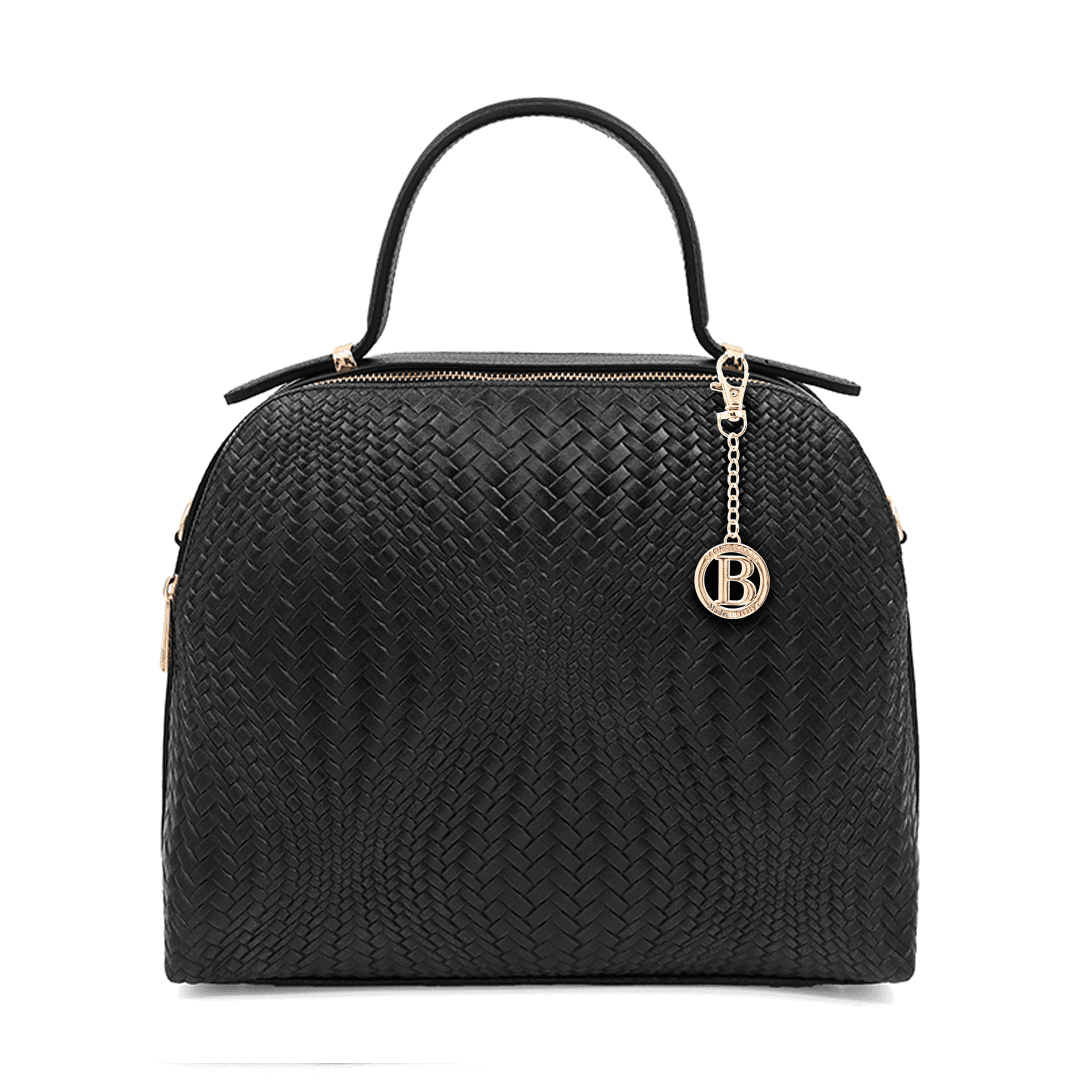 Luxus táska természetes bőrből Aurelia - fekete