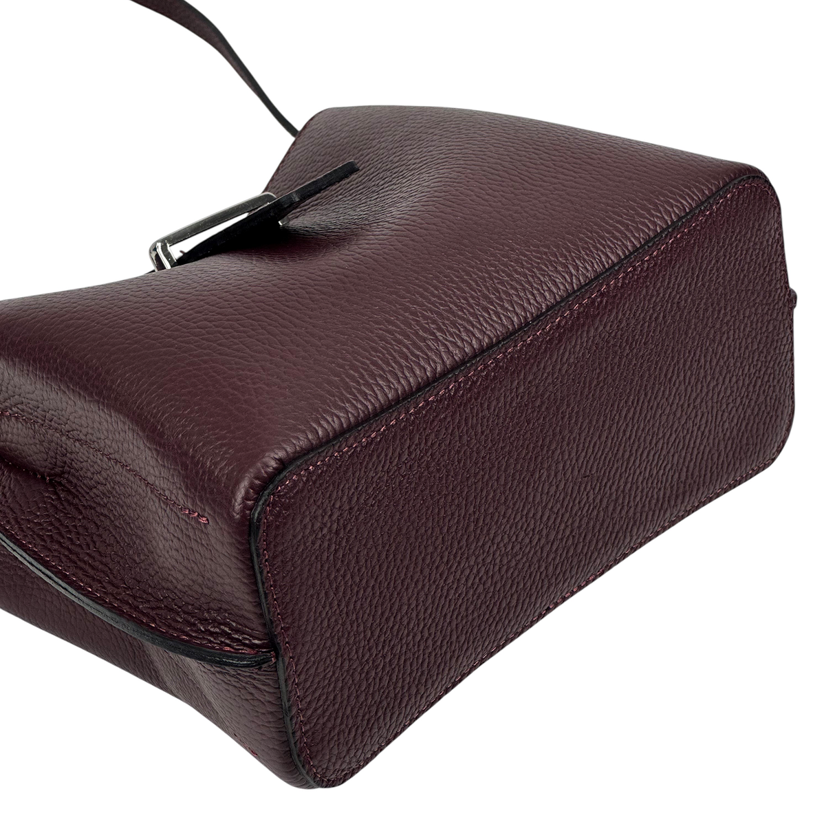 Női válltáska természetes bőrből – bordó