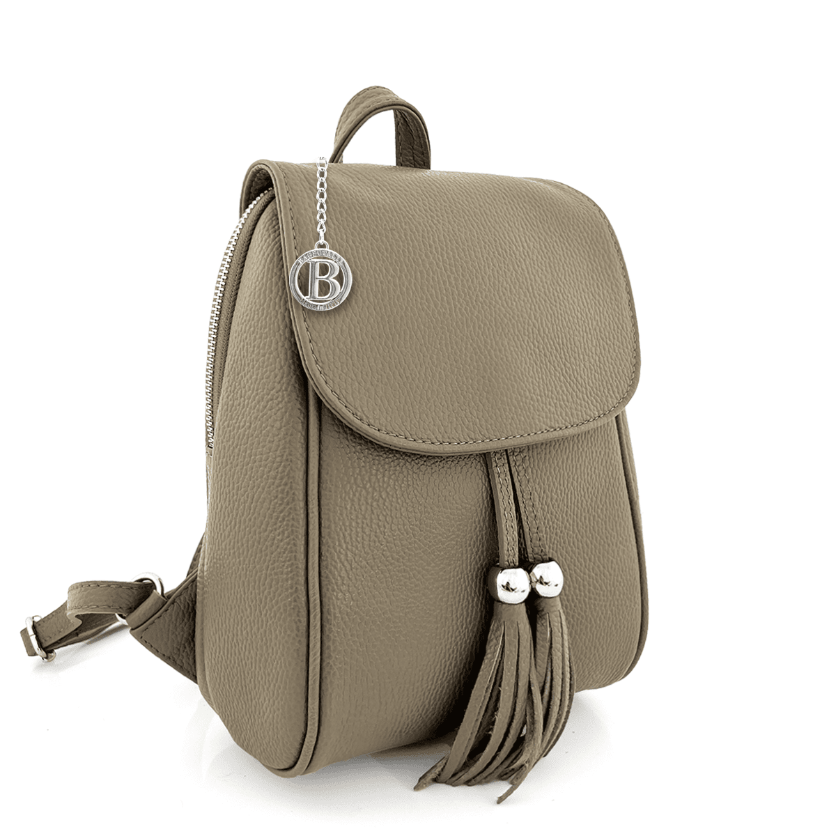 Női hátizsák természetes bőrből Venezia - világosbarna