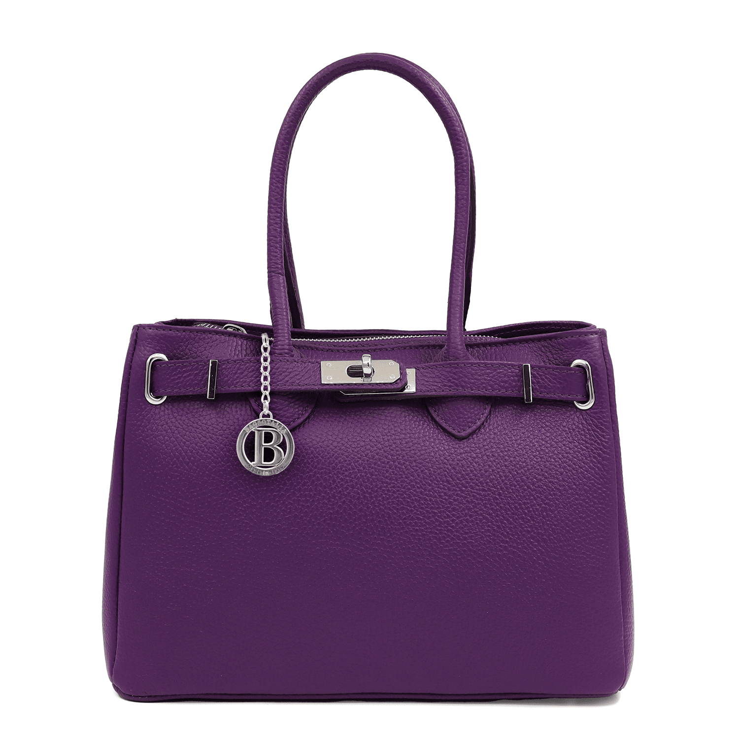 Luxus táska természetes bőrből Vivian - lila