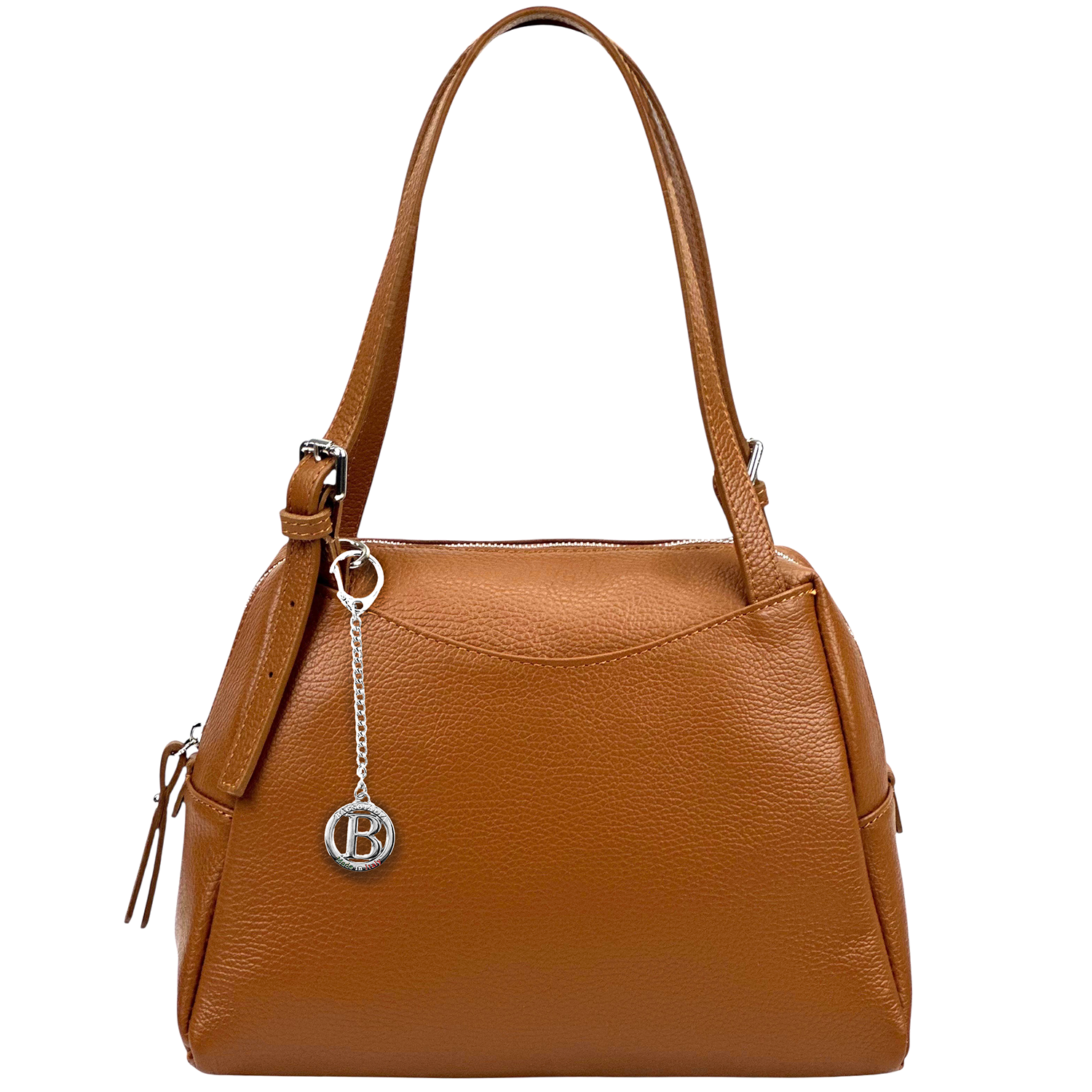 Női táska természetes bőrből – téglabarna