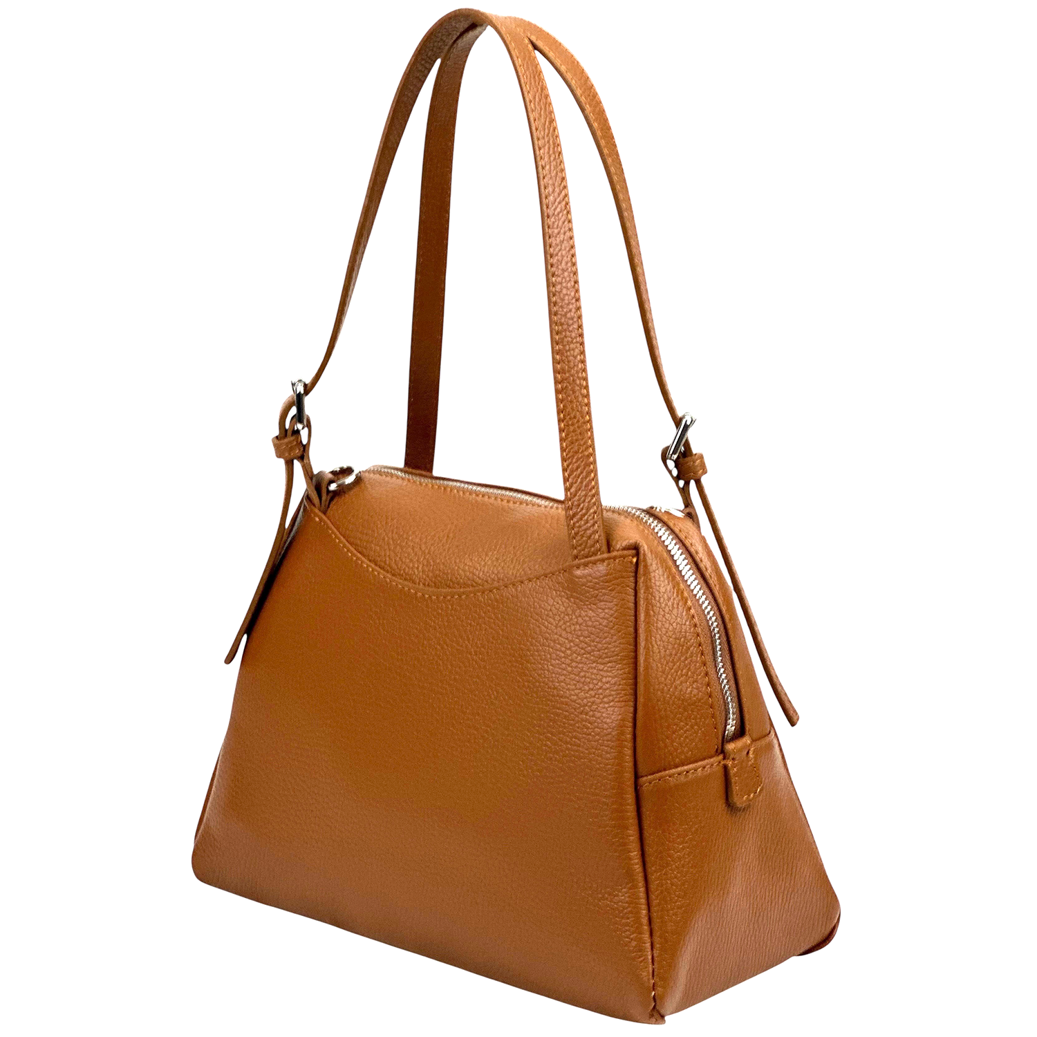 Női táska természetes bőrből – téglabarna