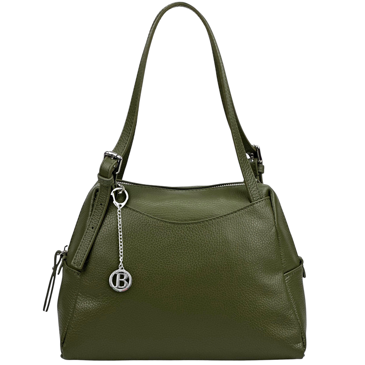 Női táska természetes bőrből – zöld