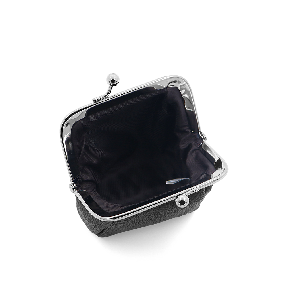 Pénztárca fémkeretes kapoccsal – fekete