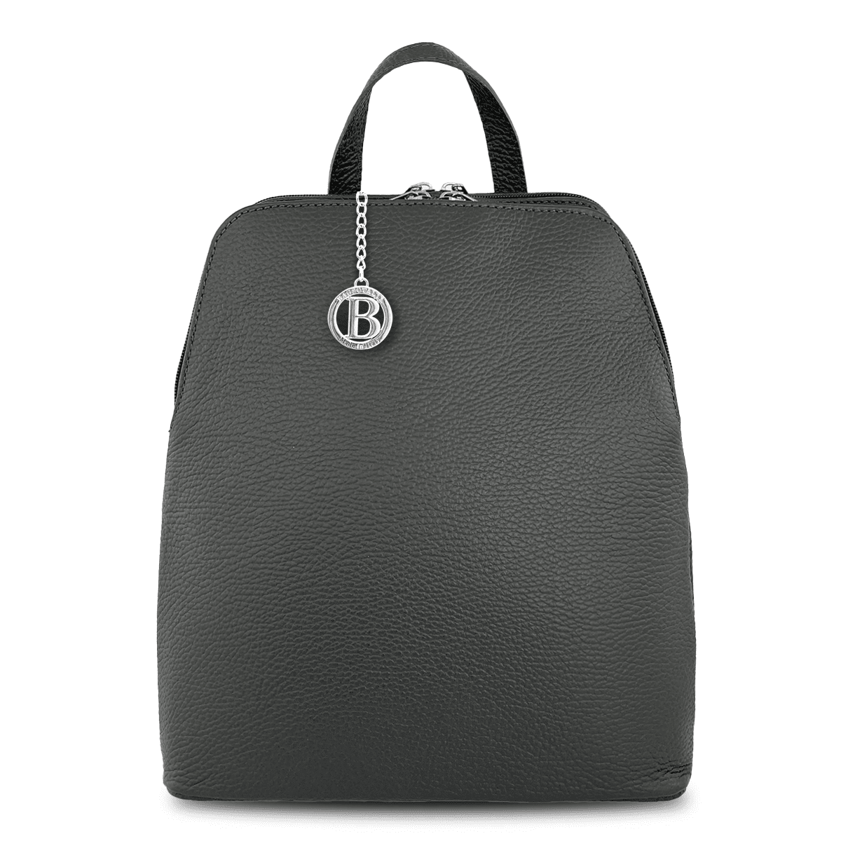 Női hátizsák természetes bőrből - Terina - szürke