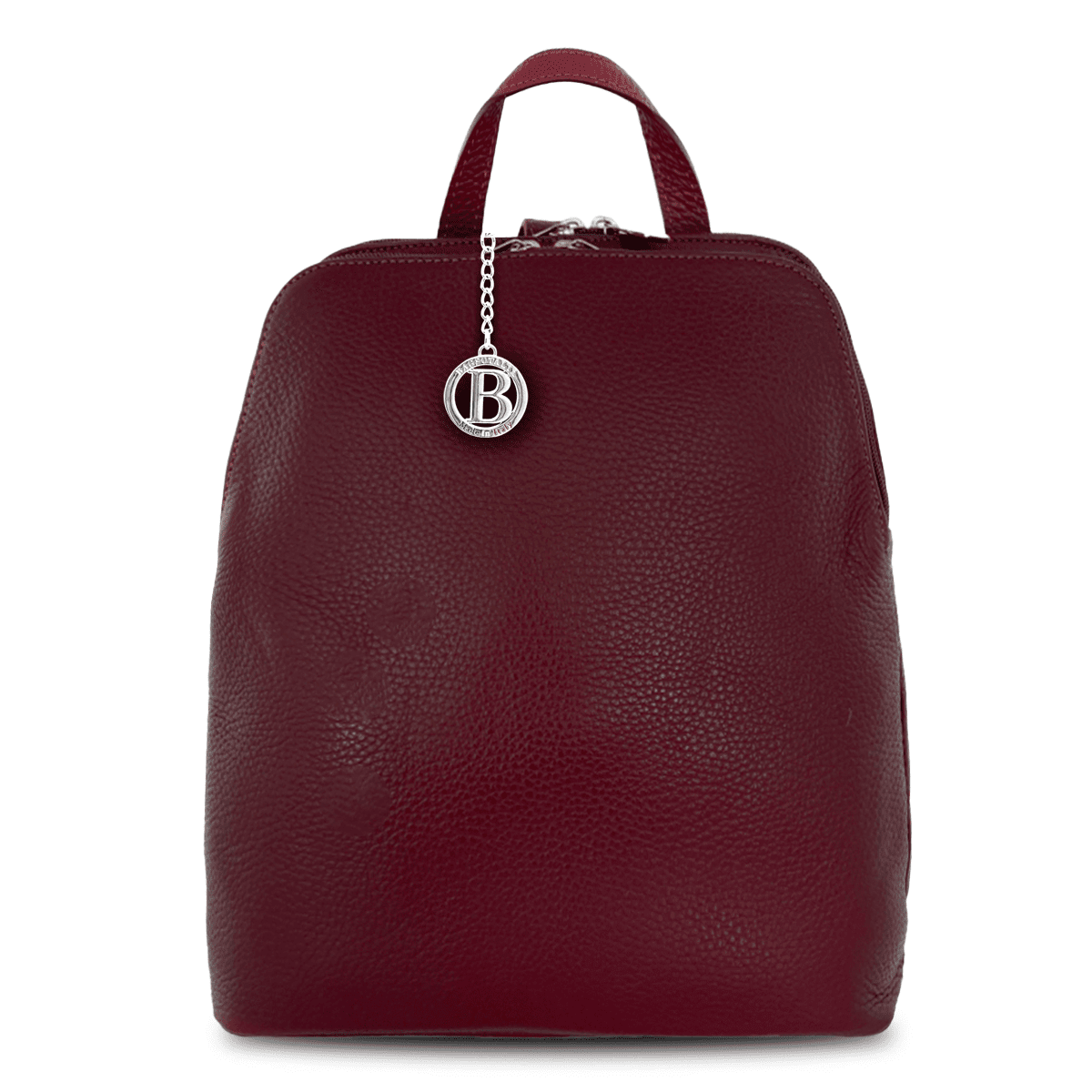 Női hátizsák természetes bőrből Terina - sötétvörös