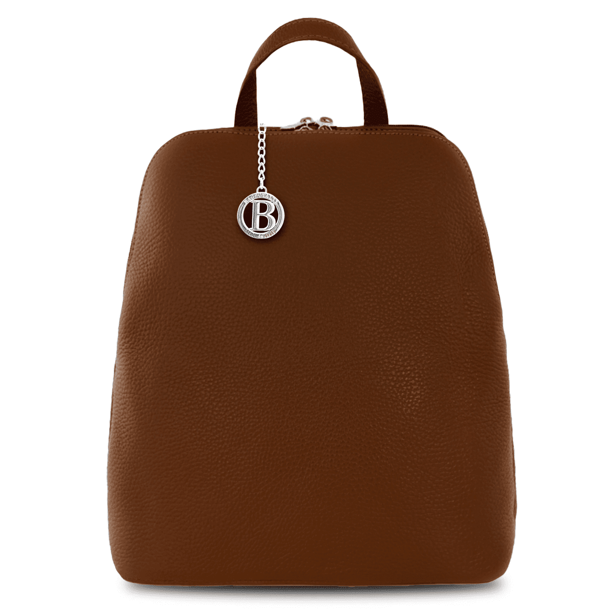 Női hátizsák természetes bőrből Terina - cserépbarna