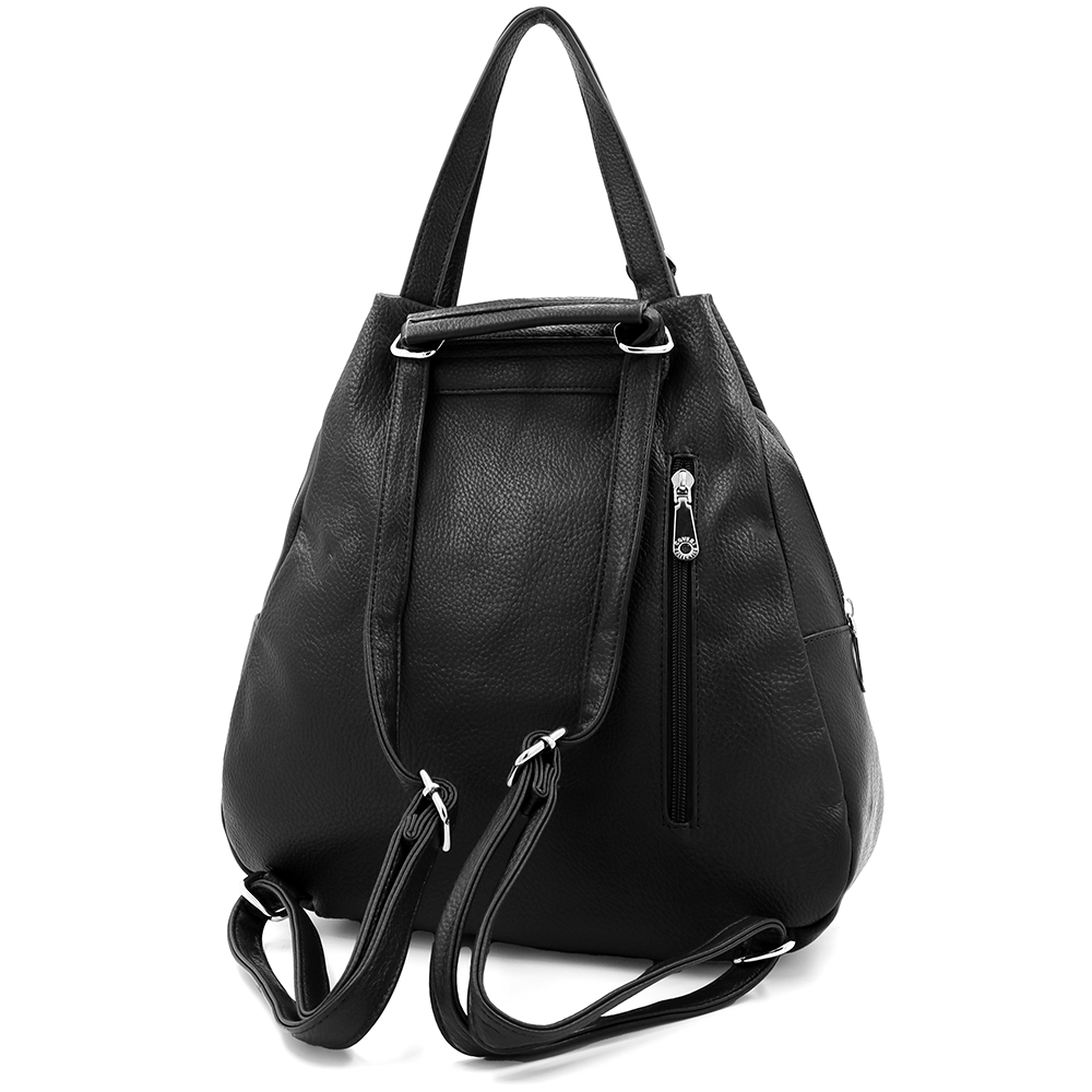 2 az 1-ben – hátizsák és táska kulcstartóval – fekete