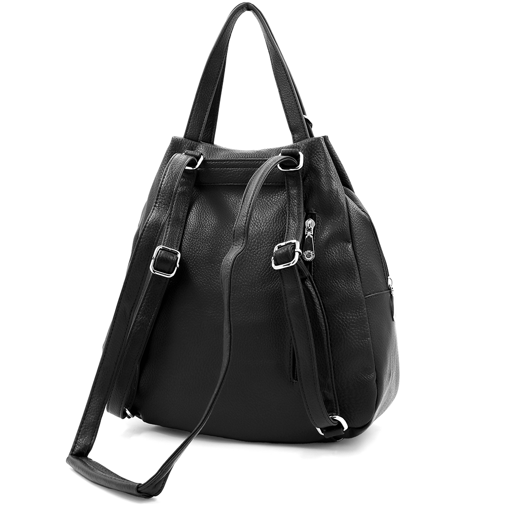 2 az 1-ben – hátizsák és táska kulcstartóval – fekete