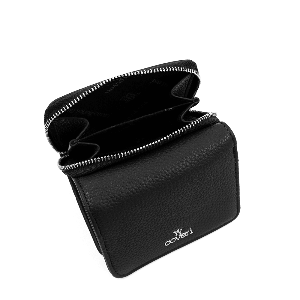 Kompakt női pénztárca - fekete