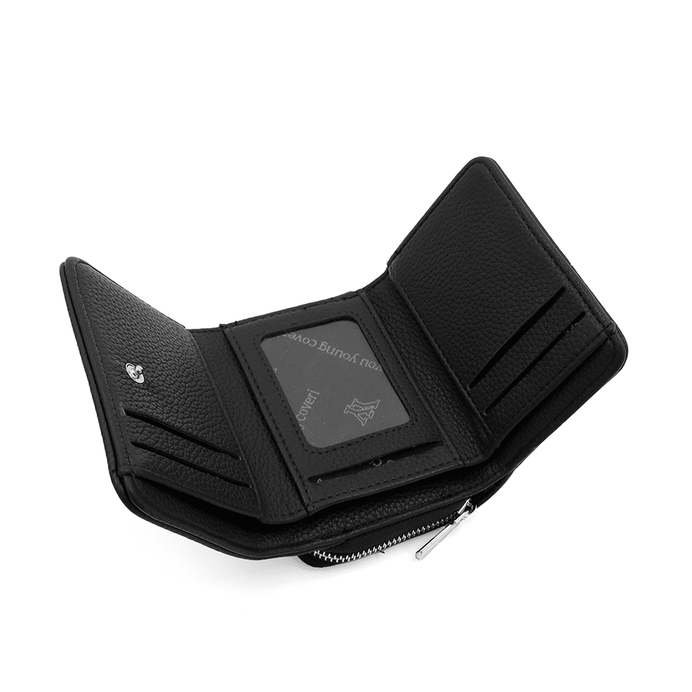 Kompakt női pénztárca - fekete