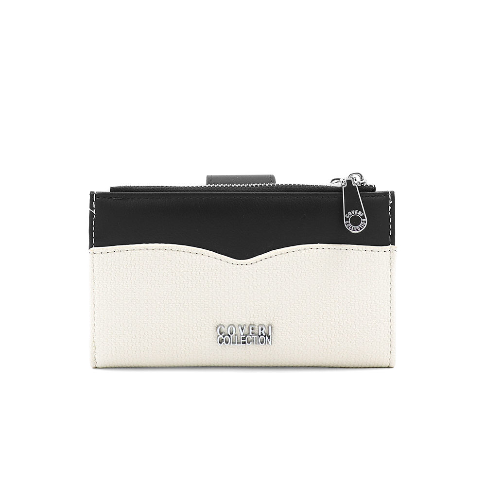Női pénztárca sok rekesszel – bézs/fekete