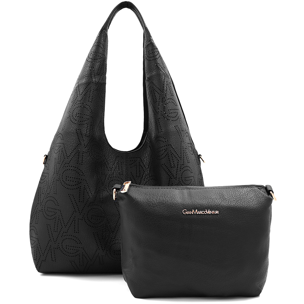 SZETT – Női táska típusú táska + válltáska – fekete