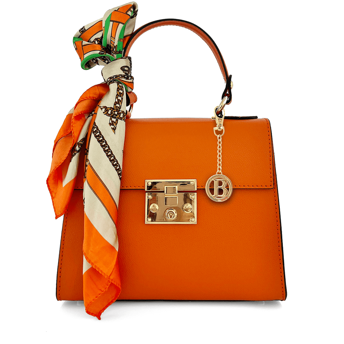 Természetes bőr táska Alessandra - narancssárga