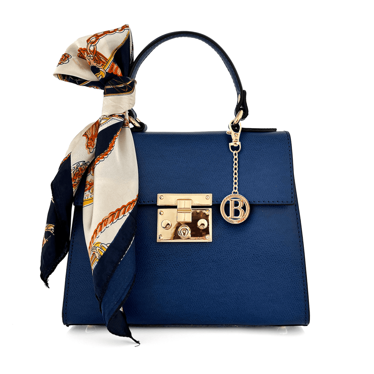 Természetes bőr táska Alessandra - sötétkék