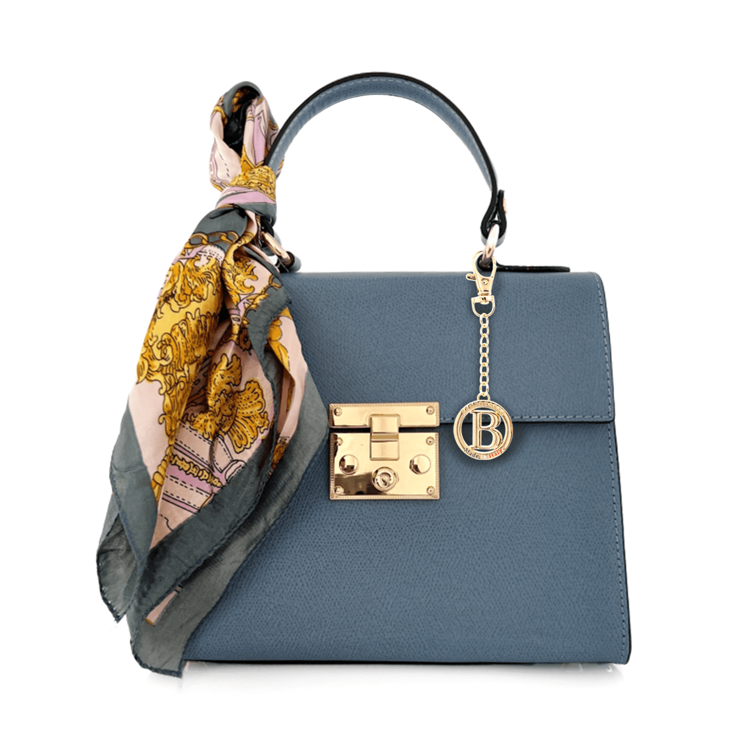 Természetes bőr táska Alessandra - kék