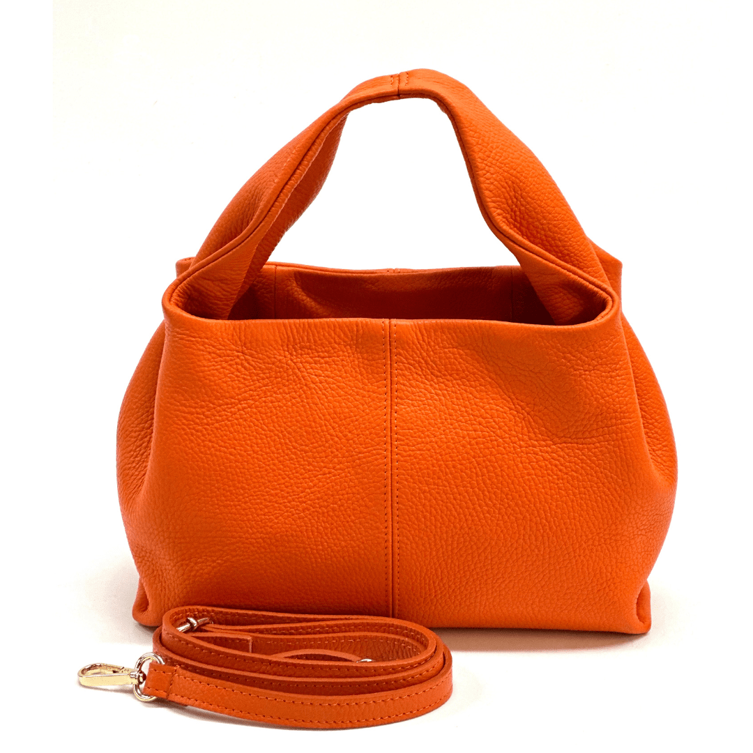 Eliana természetes bőr női táska - narancssárga