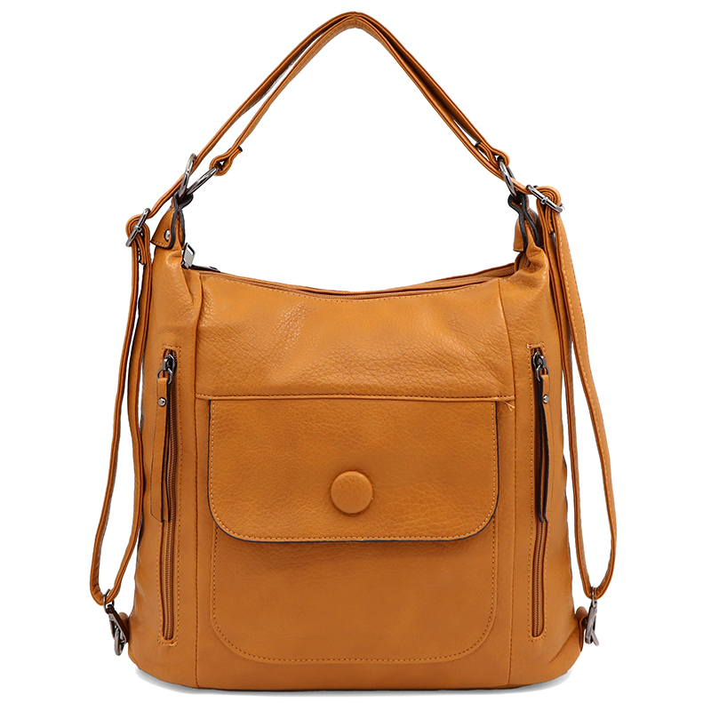 2 az 1-ben - Nagy táska és hátizsák Alora - téglabarna