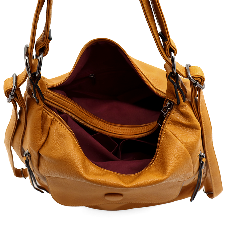 2 az 1-ben - Nagy táska és hátizsák Alora - téglabarna