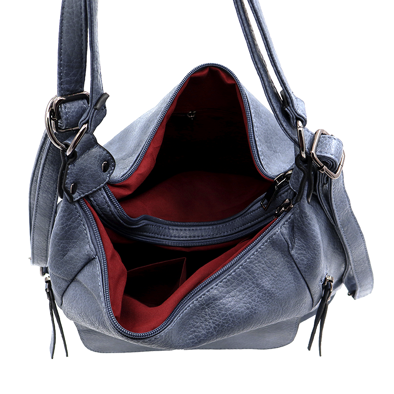 2 az 1-ben - Nagy táska és hátizsák Alora - kék