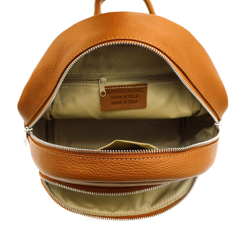 Neda természetes bőr hátizsák – téglabarna