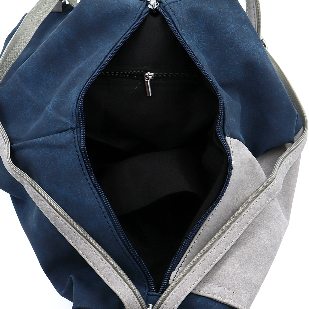 Női hátizsák titkos záródással Darina - sötétkék/szürke