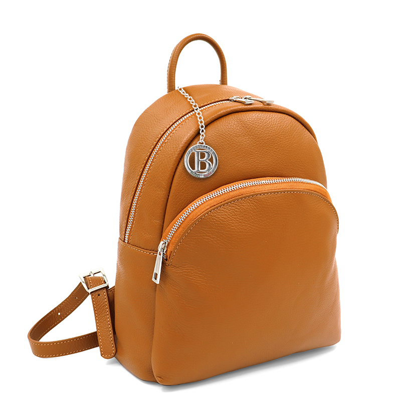 Neda természetes bőr hátizsák – téglabarna