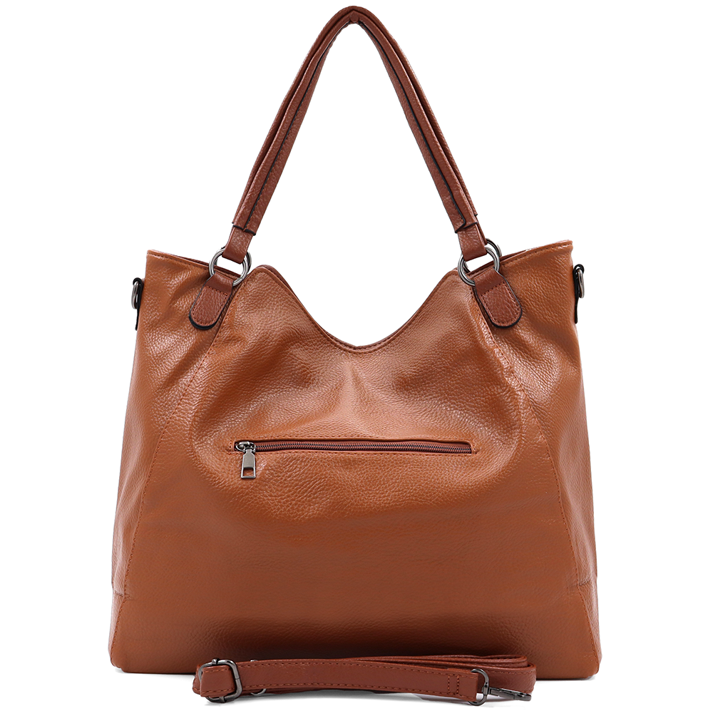 Nagy női táska típusú táska – téglabarna