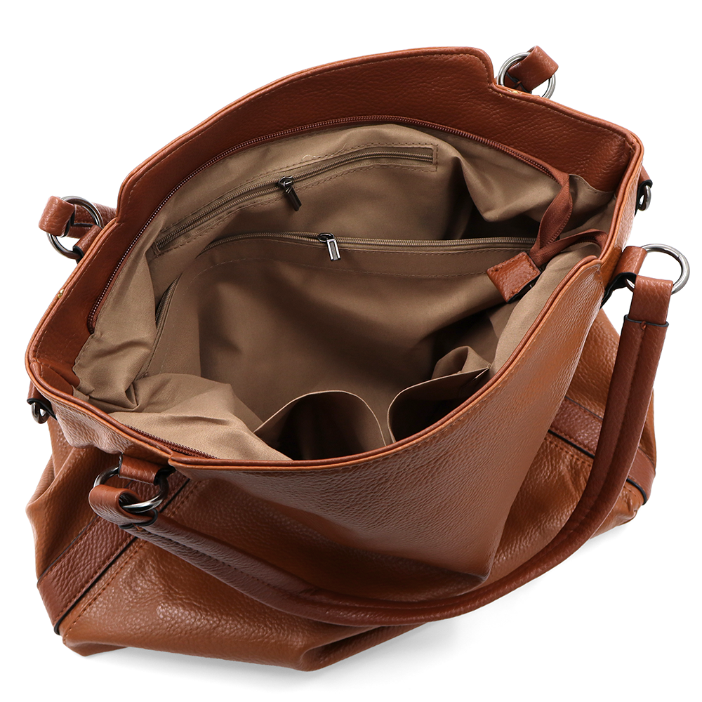 Nagy női táska típusú táska – téglabarna