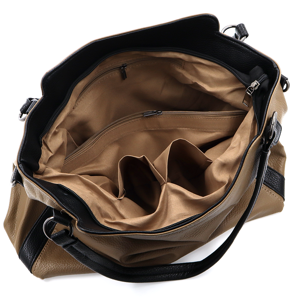 Nagy női táska típusú táska – barna