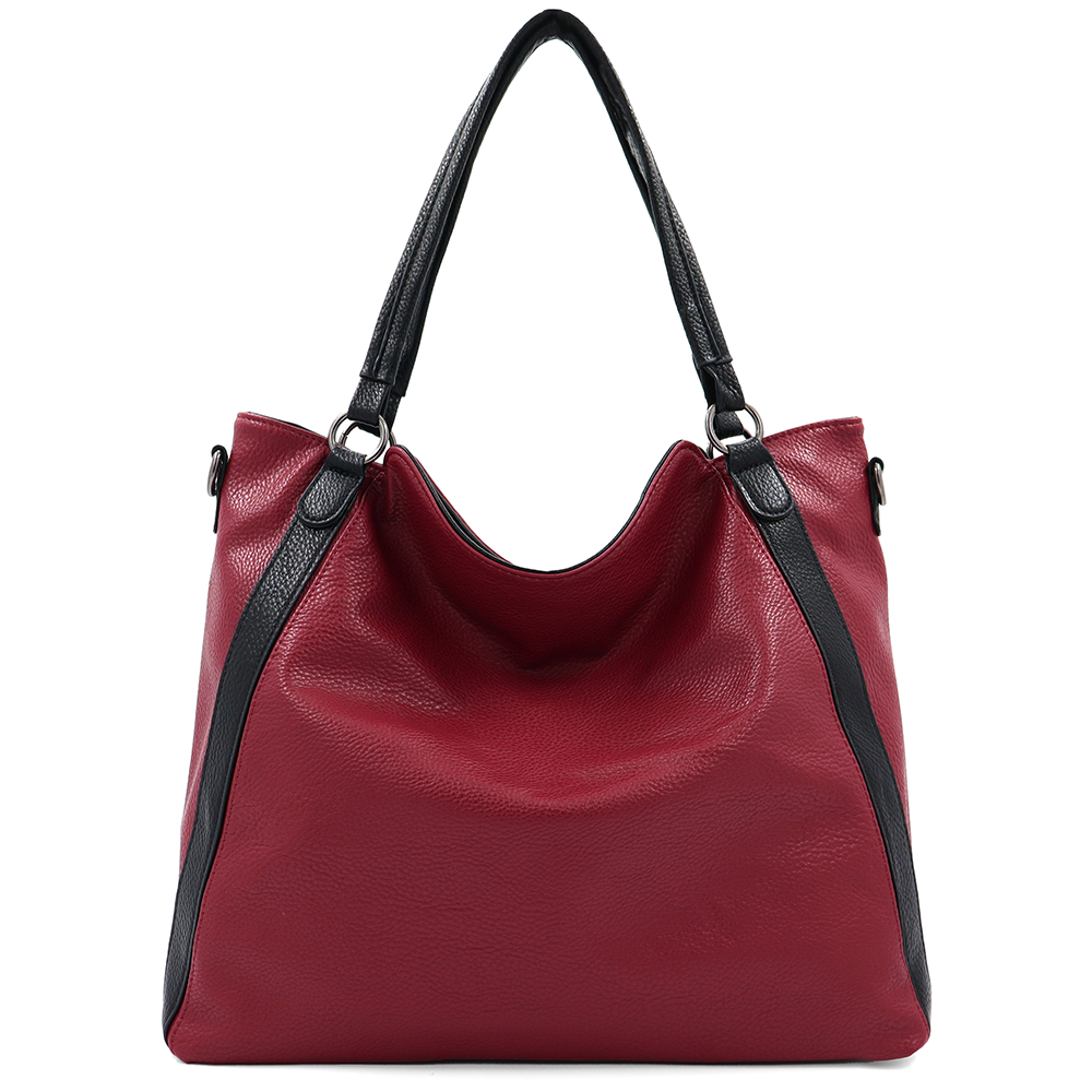 Nagy női táska típusú táska – bordó
