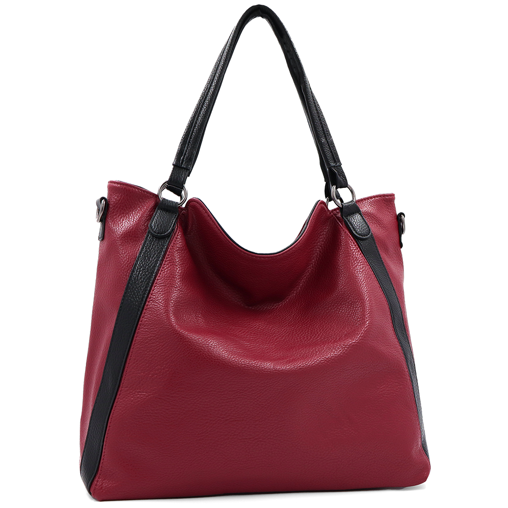 Nagy női táska típusú táska – bordó