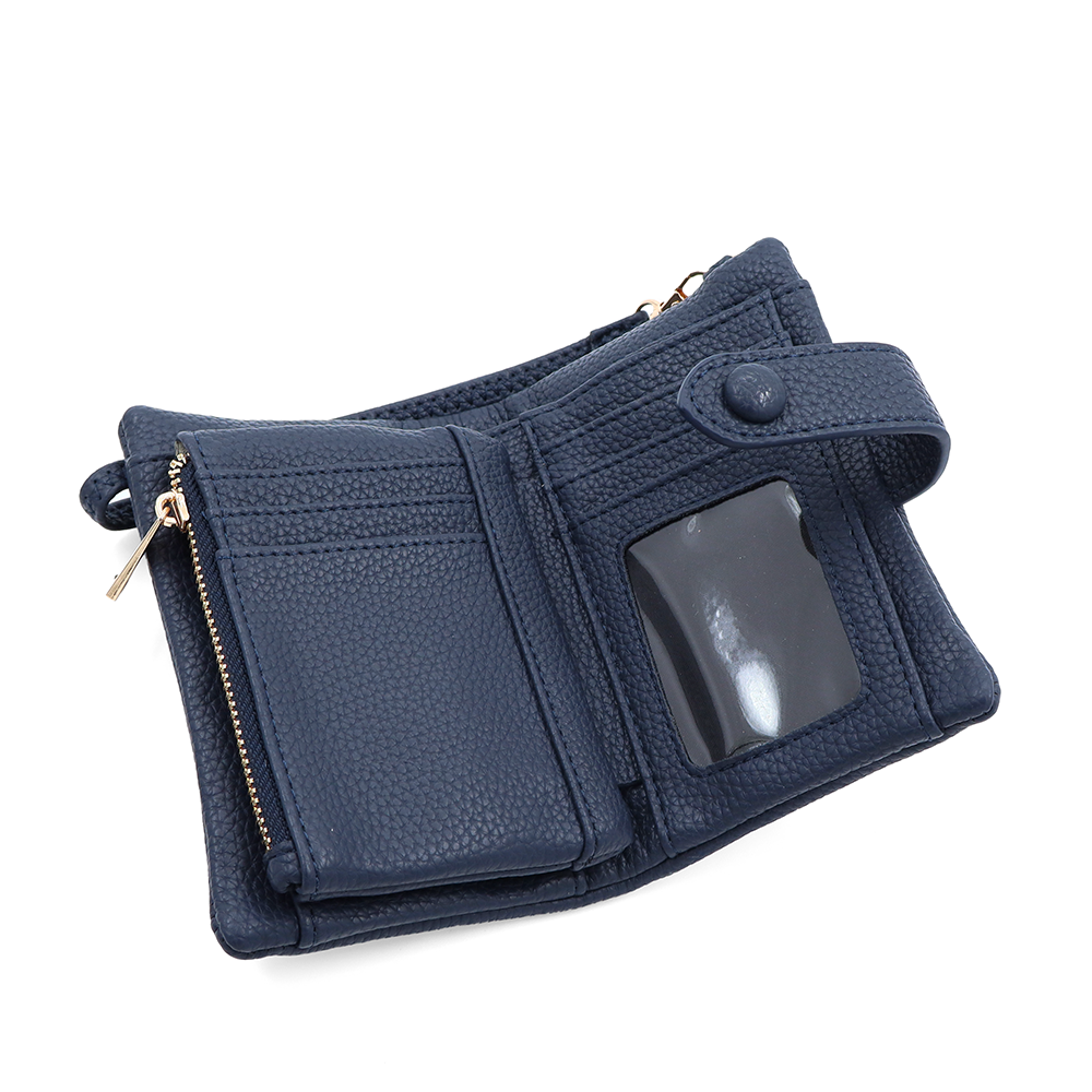 Női pénztárca csuklópánttal – sötétkék