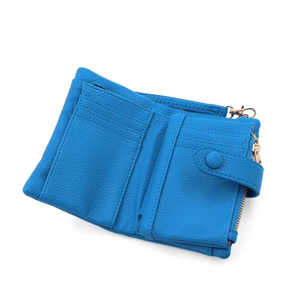Női pénztárca csuklópánttal – kék